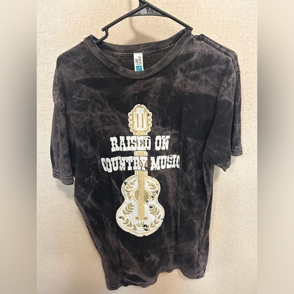 Raised on Country Music Graphic T-shirt - Picture 1 of 1